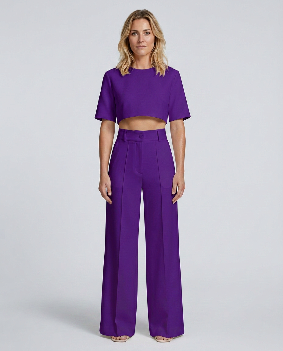 Bella | Two-Piece Set with Crop Top and Wide-Leg Pants
