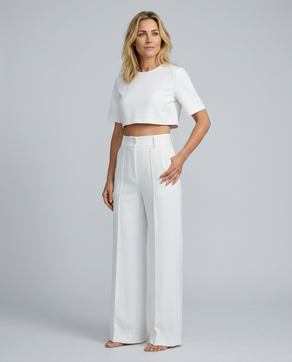 Bella | Two-Piece Set with Crop Top and Wide-Leg Pants