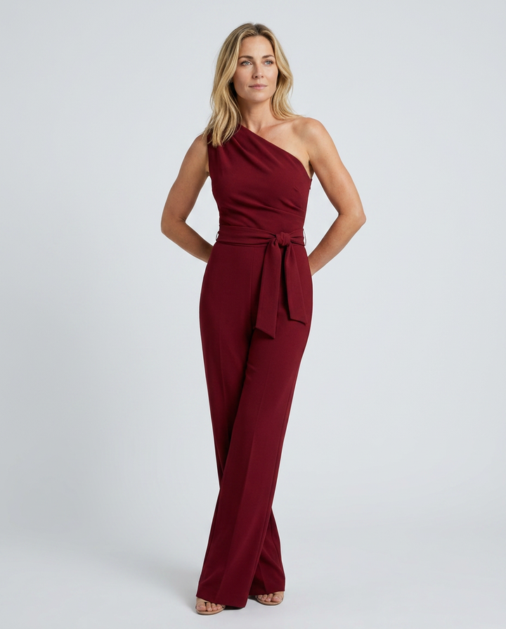 Aveline | One Shoulder Jumpsuit with Wide-Leg Pants