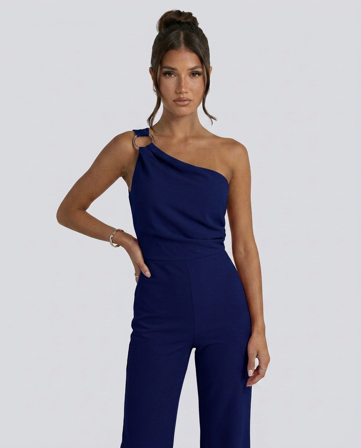 Lucile | One-Shoulder Jumpsuit with Wide-Leg Pants