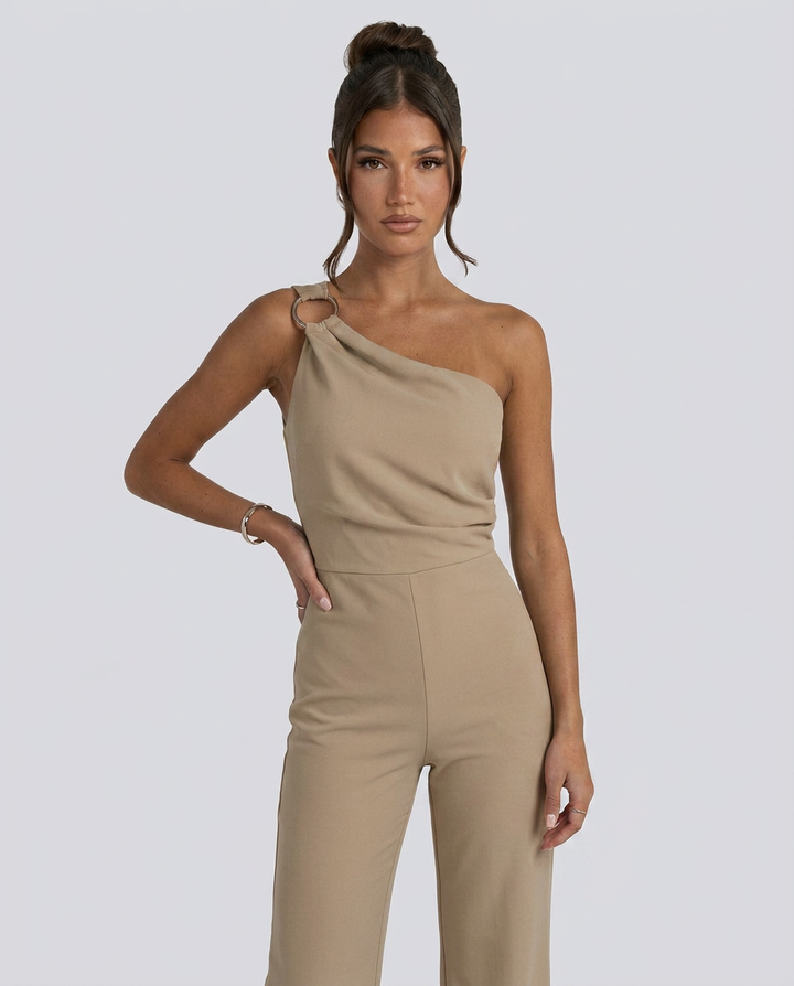 Lucile | One-Shoulder Jumpsuit with Wide-Leg Pants