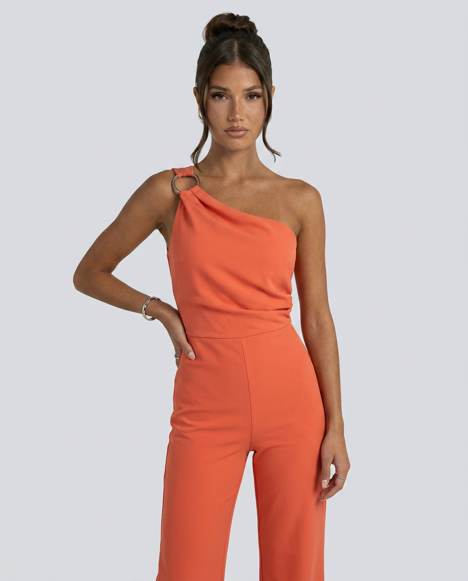 Lucile | One-Shoulder Jumpsuit with Wide-Leg Pants