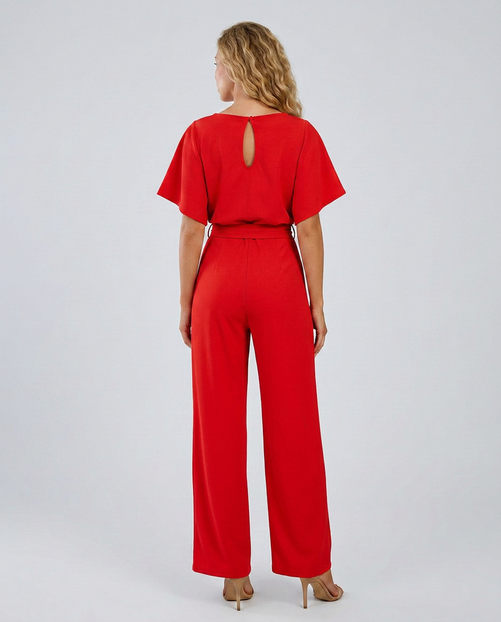Arline | Jumpsuit with Tie Waist and Wide-Leg Pants