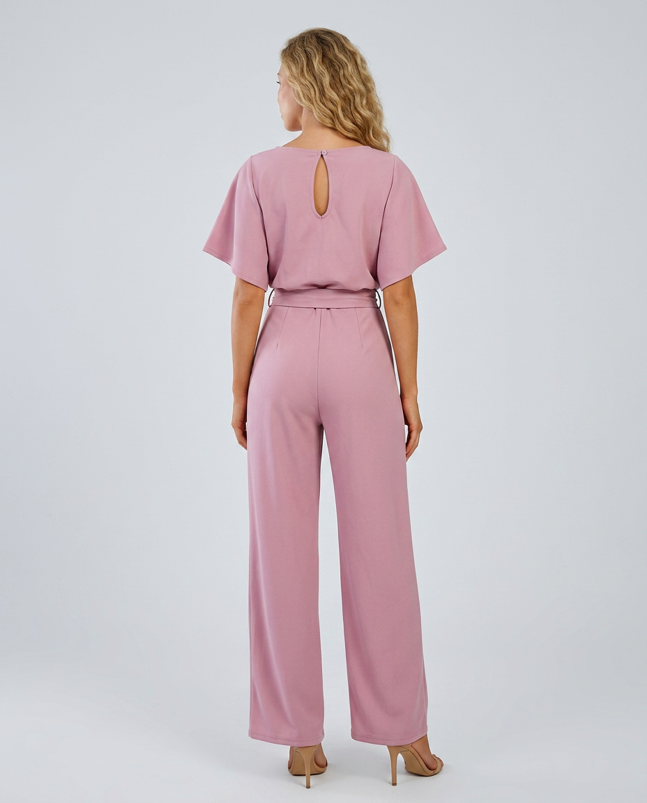 Arline | Jumpsuit with Tie Waist and Wide-Leg Pants