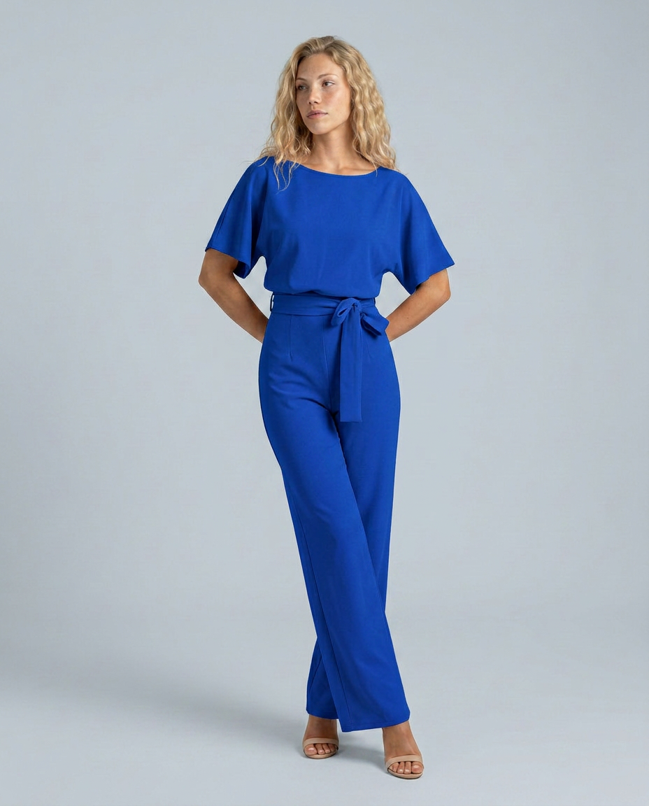 Arline | Jumpsuit with Tie Waist and Wide-Leg Pants