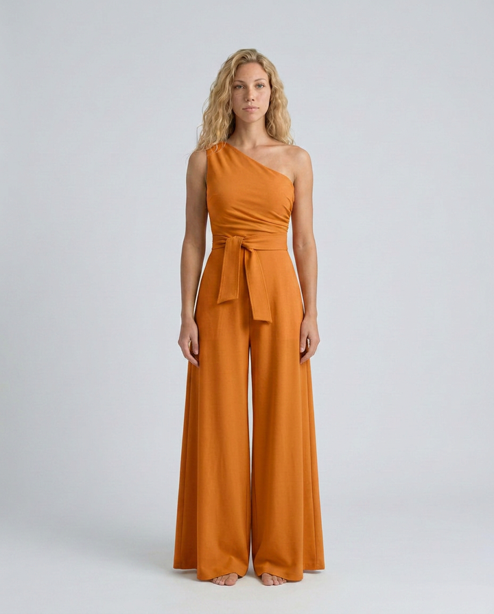 Ilene | One-Shoulder Jumpsuit with Wide-Leg Pants