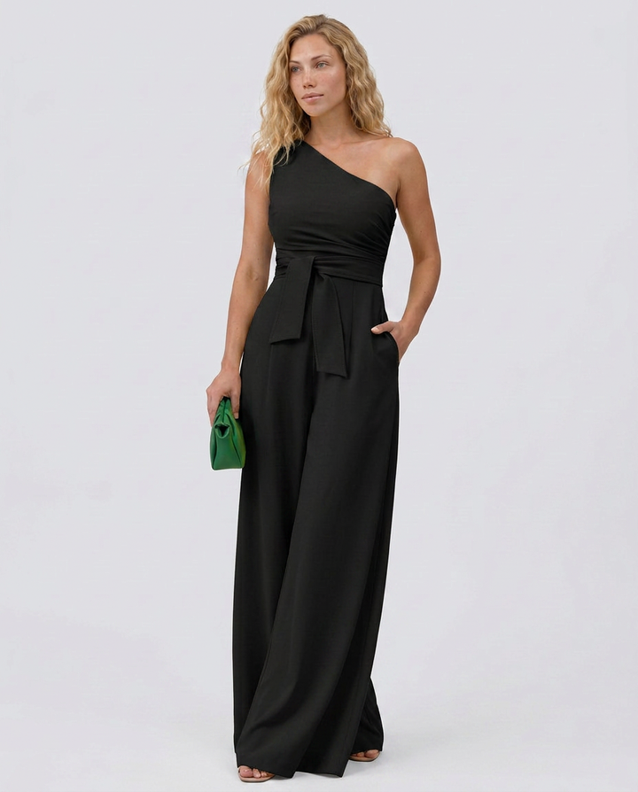 Ilene | One-Shoulder Jumpsuit with Wide-Leg Pants