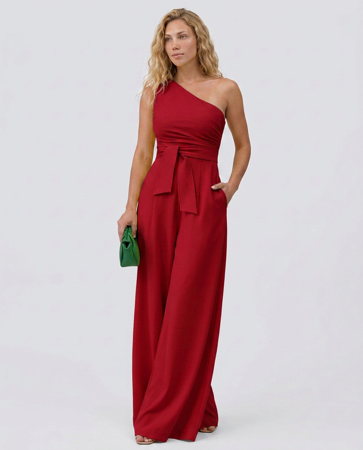 Ilene | One-Shoulder Jumpsuit with Wide-Leg Pants