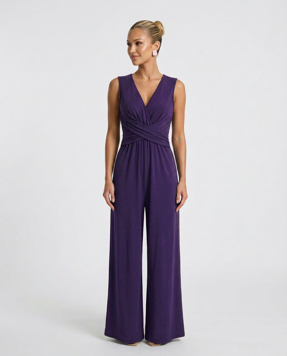 Tamera | Sleeveless Jumpsuit with Wide-Leg Pants