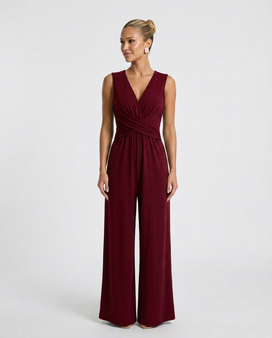Tamera | Sleeveless Jumpsuit with Wide-Leg Pants