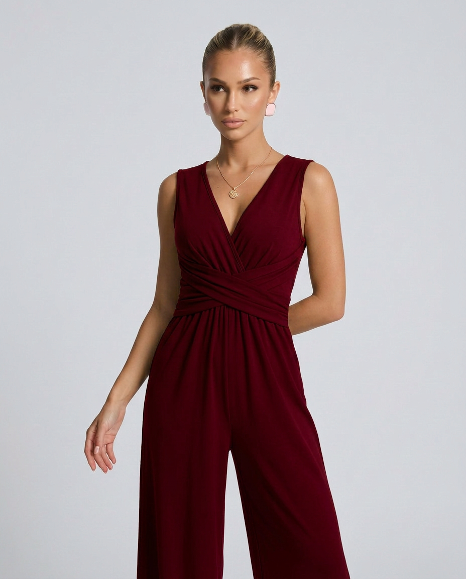 Tamera | Sleeveless Jumpsuit with Wide-Leg Pants