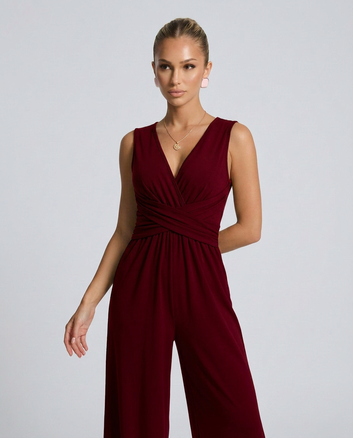 Tamera | Sleeveless Jumpsuit with Wide-Leg Pants