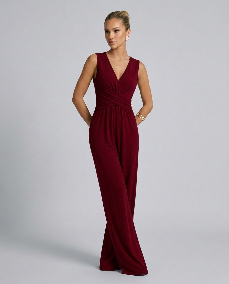 Tamera | Sleeveless Jumpsuit with Wide-Leg Pants