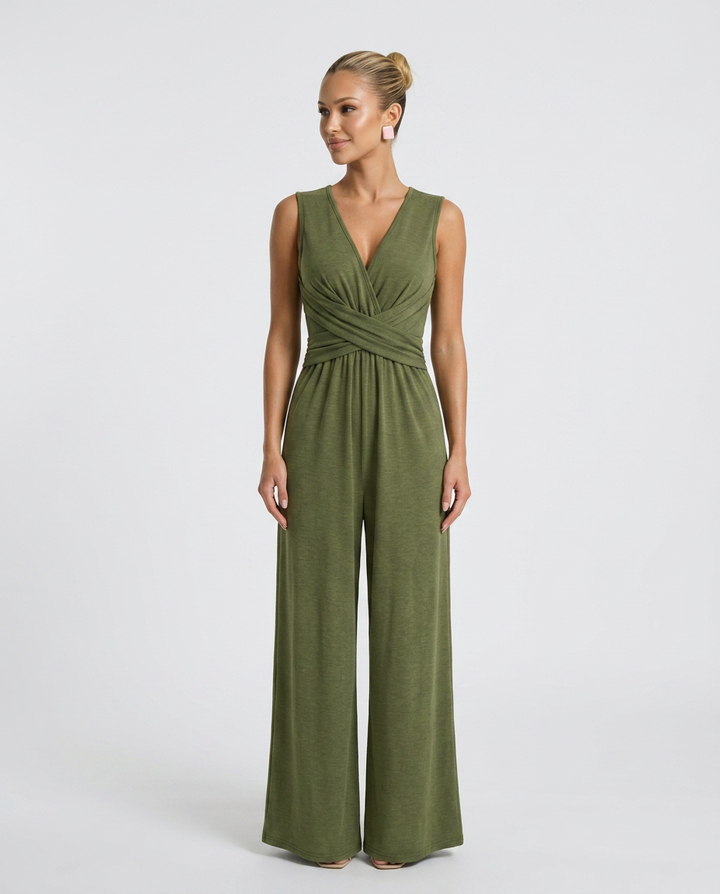 Tamera | Sleeveless Jumpsuit with Wide-Leg Pants