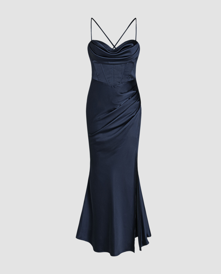 Evelina | Maxi Dress with Draped Bodice
