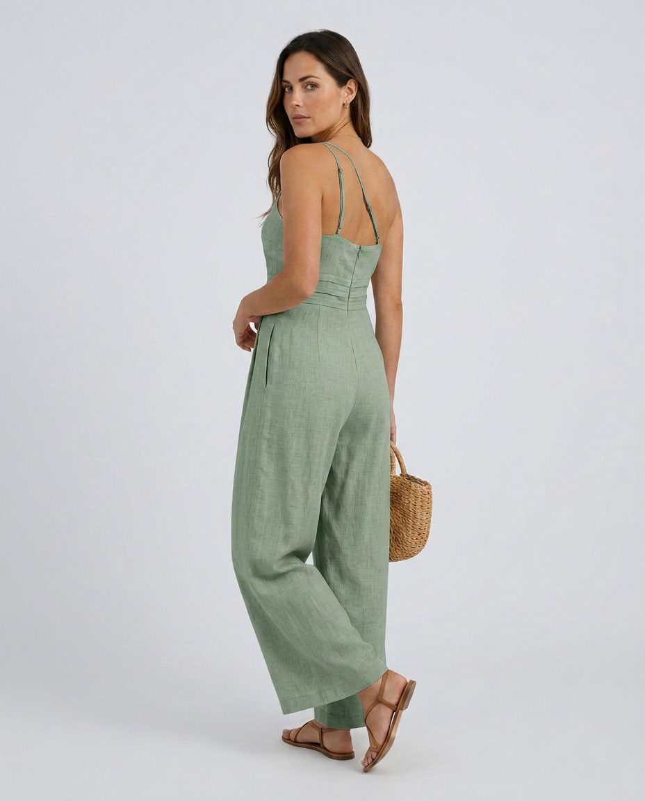 Rhoda | Backless Strap Jumpsuit with Wide-Leg Pants