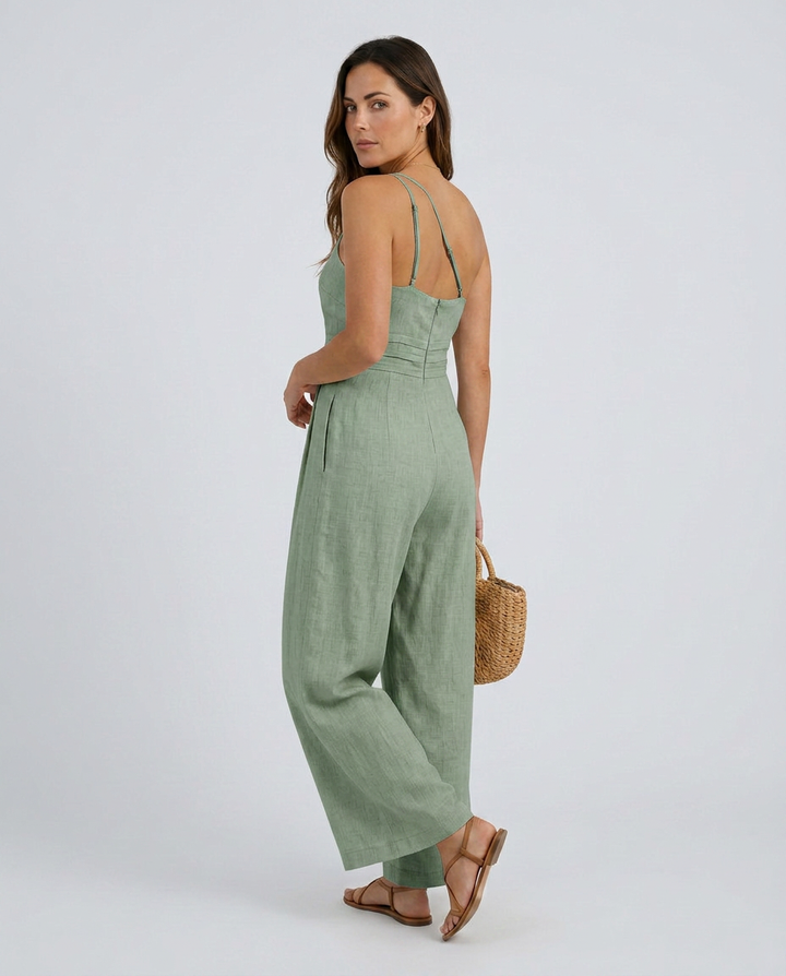 Rhoda | Backless Strap Jumpsuit with Wide-Leg Pants