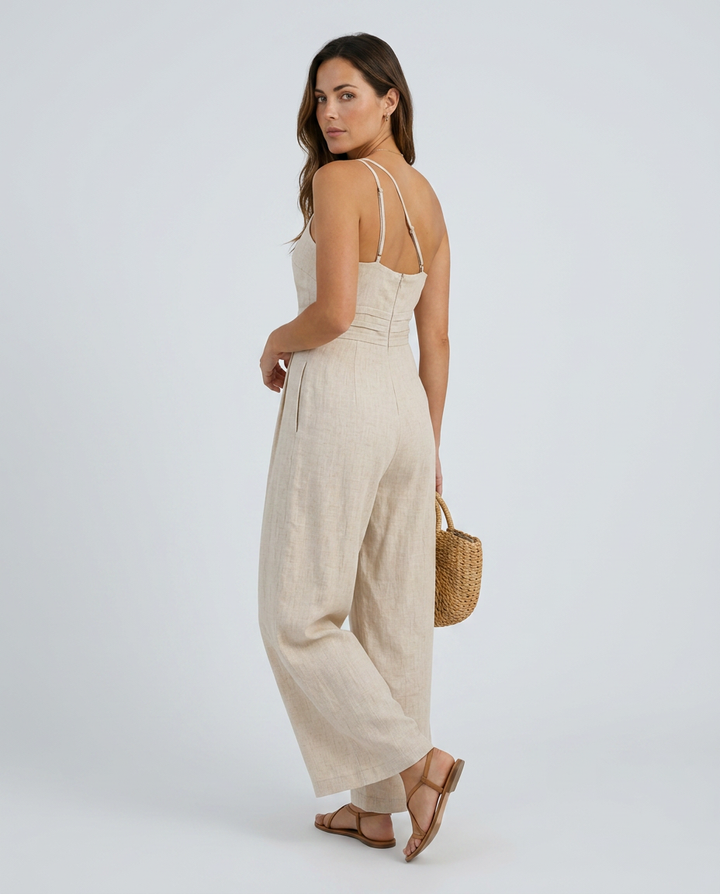 Rhoda | Backless Strap Jumpsuit with Wide-Leg Pants