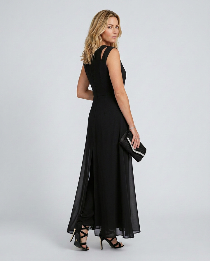 Maggie | Sleeveless Jumpsuit with Wide-Leg Pants