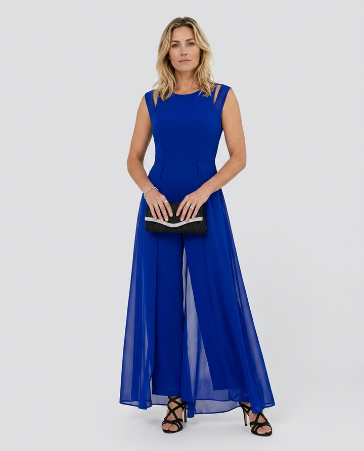Maggie | Sleeveless Jumpsuit with Wide-Leg Pants