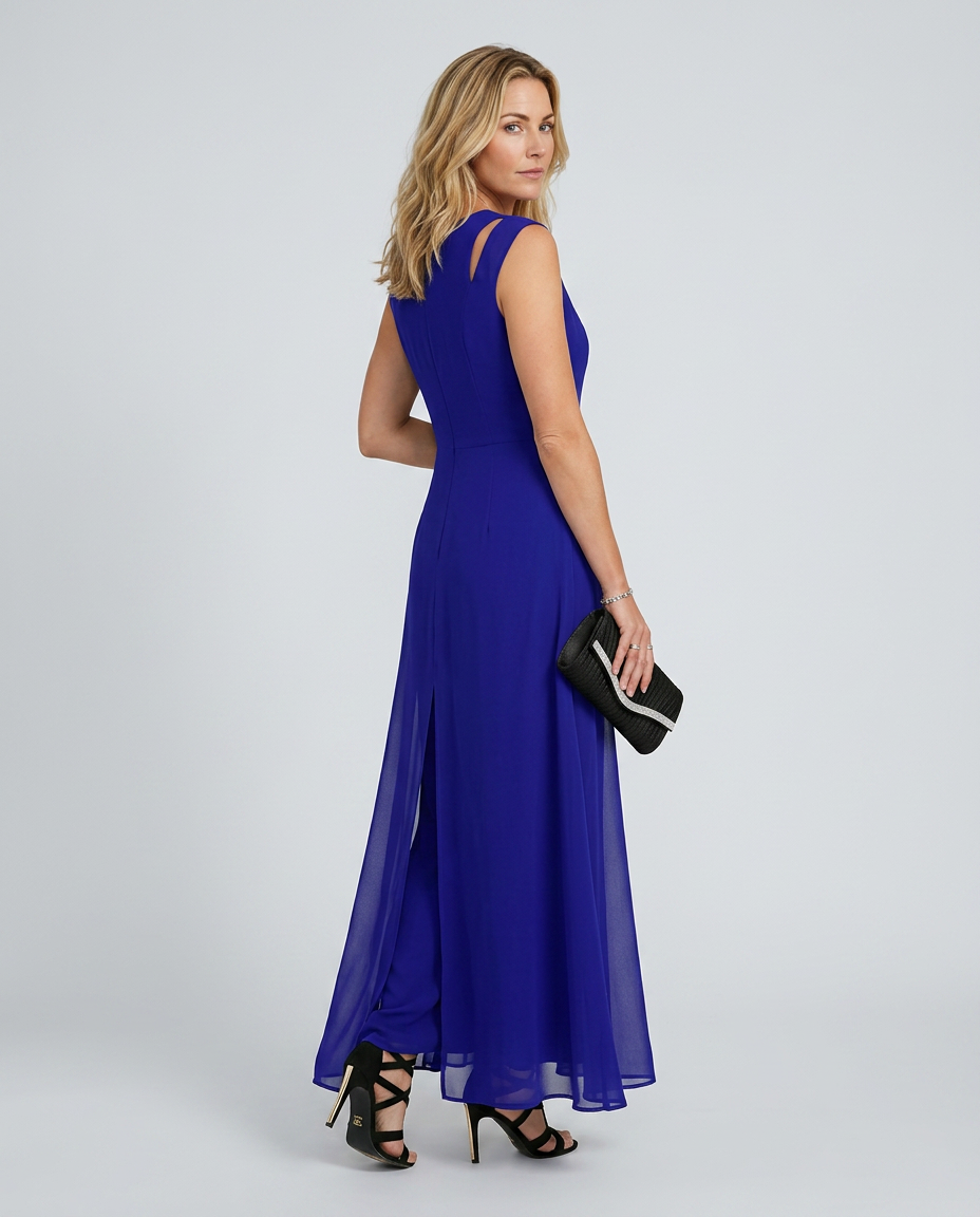 Maggie | Sleeveless Jumpsuit with Wide-Leg Pants
