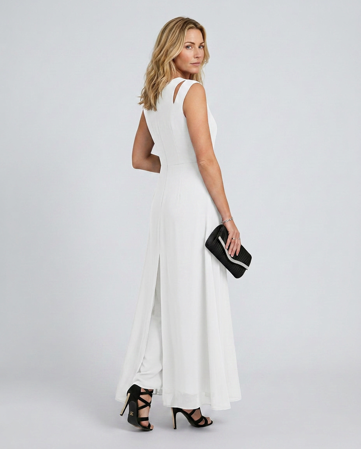 Maggie | Sleeveless Jumpsuit with Wide-Leg Pants