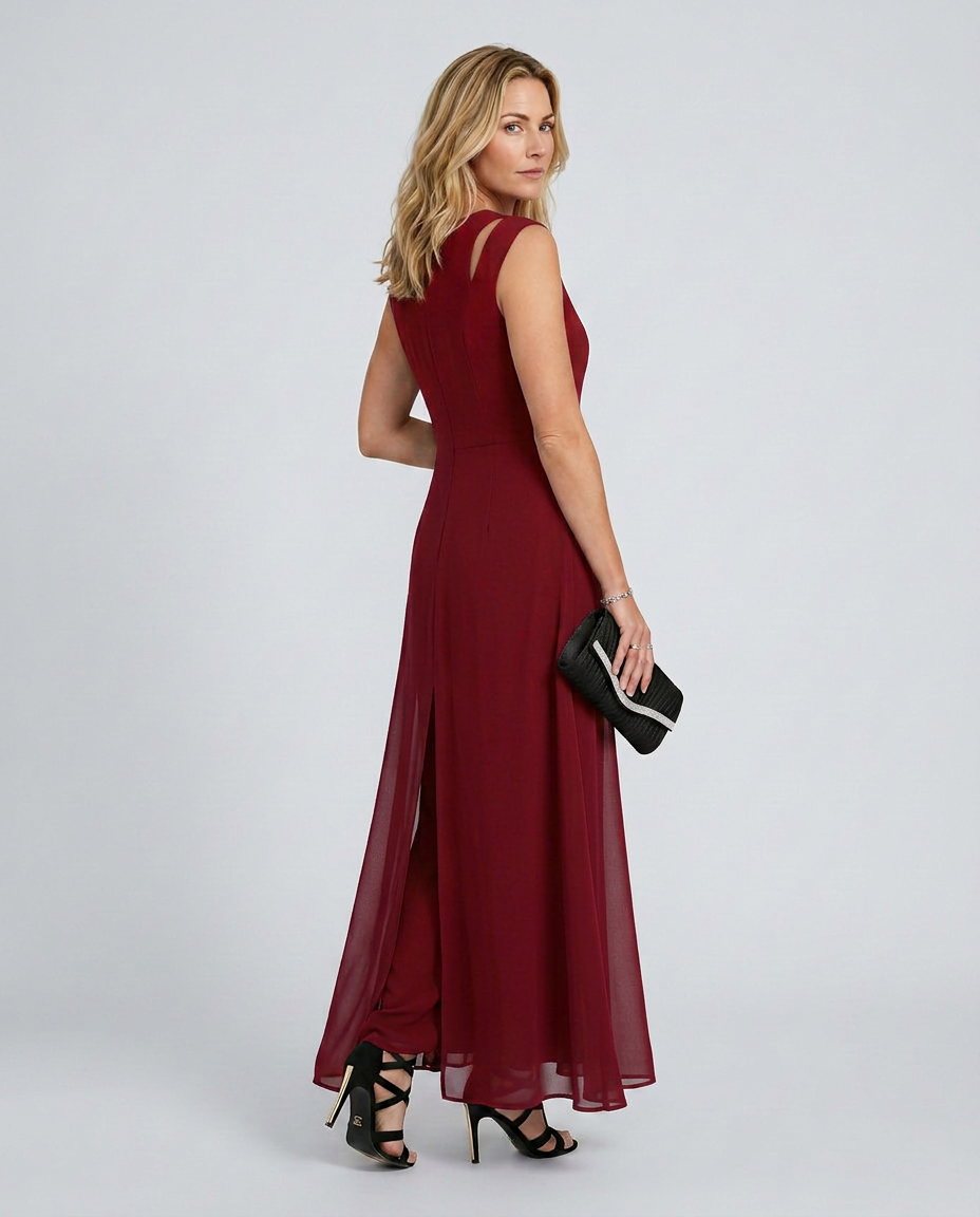 Maggie | Sleeveless Jumpsuit with Wide-Leg Pants
