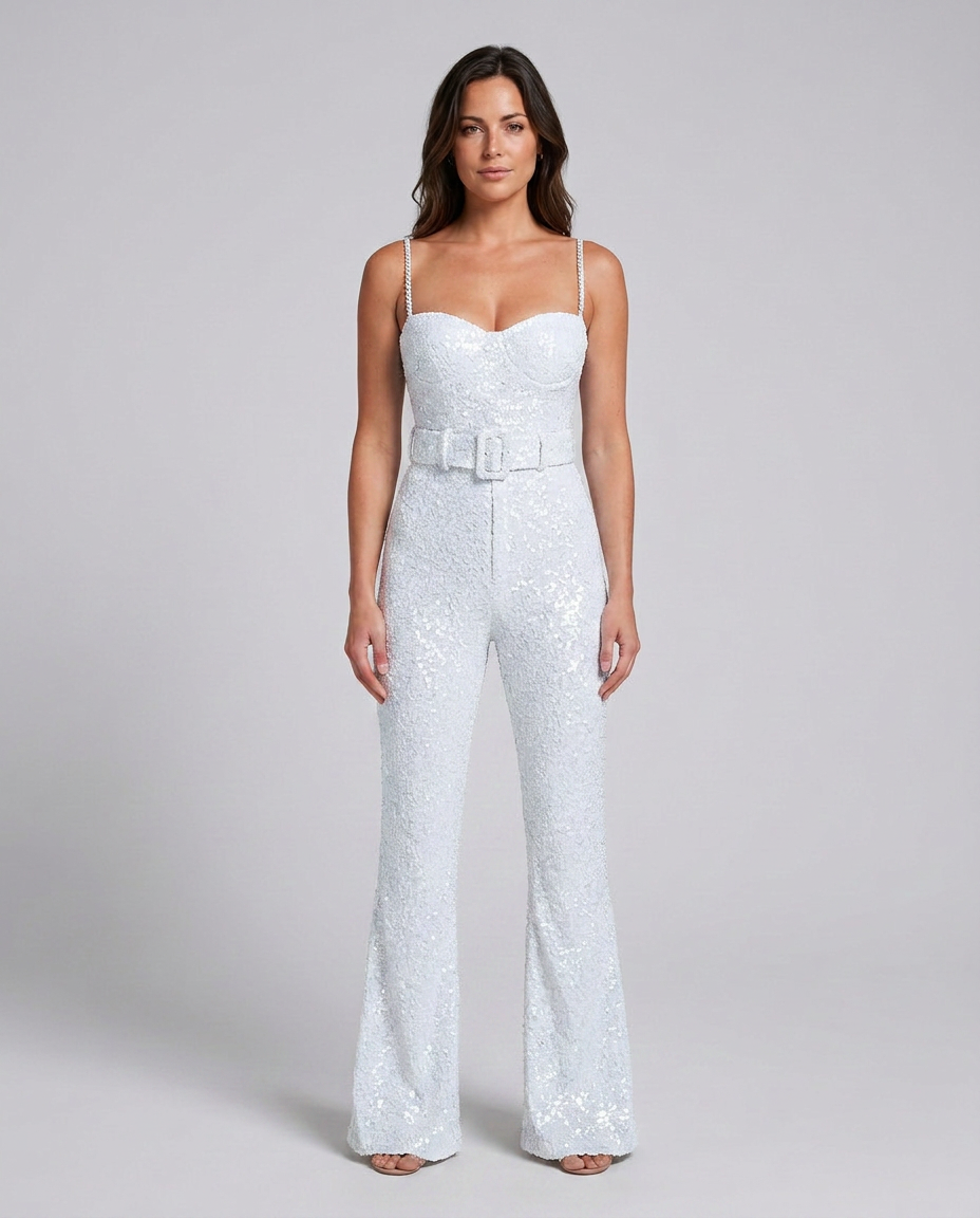 Valentina | Sequin Jumpsuit with Flared Pants