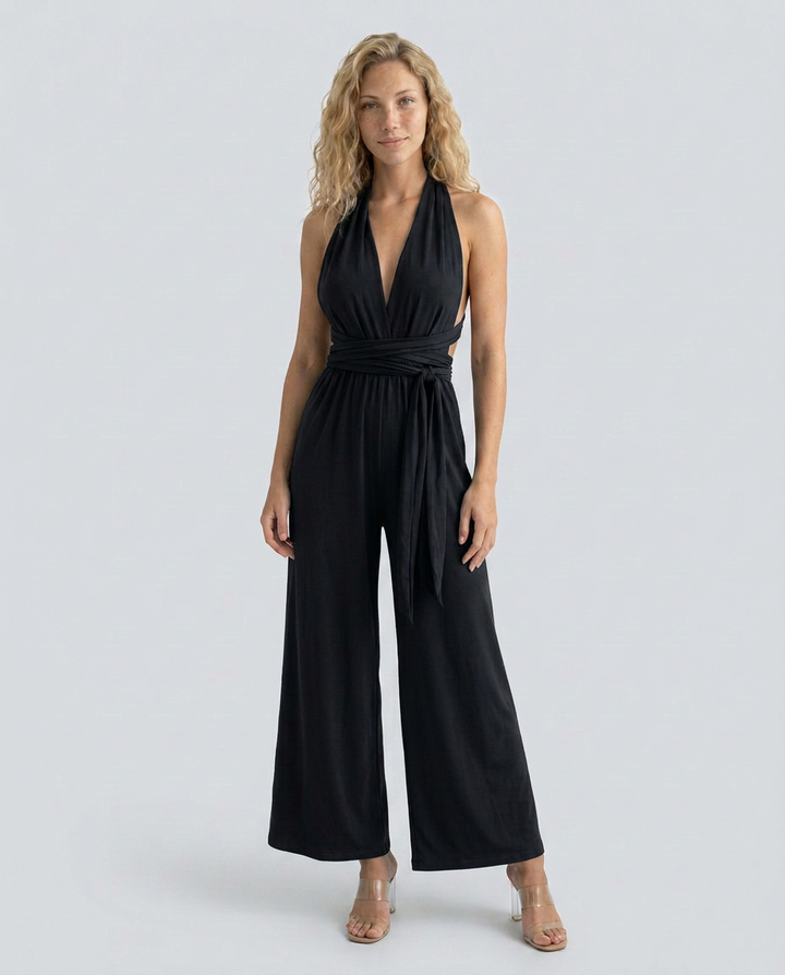 Cara | Halter Jumpsuit with Wide-Leg Pants