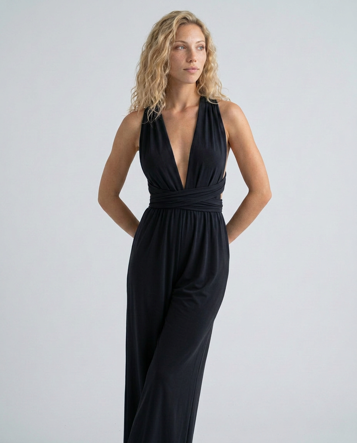 Cara | Halter Jumpsuit with Wide-Leg Pants