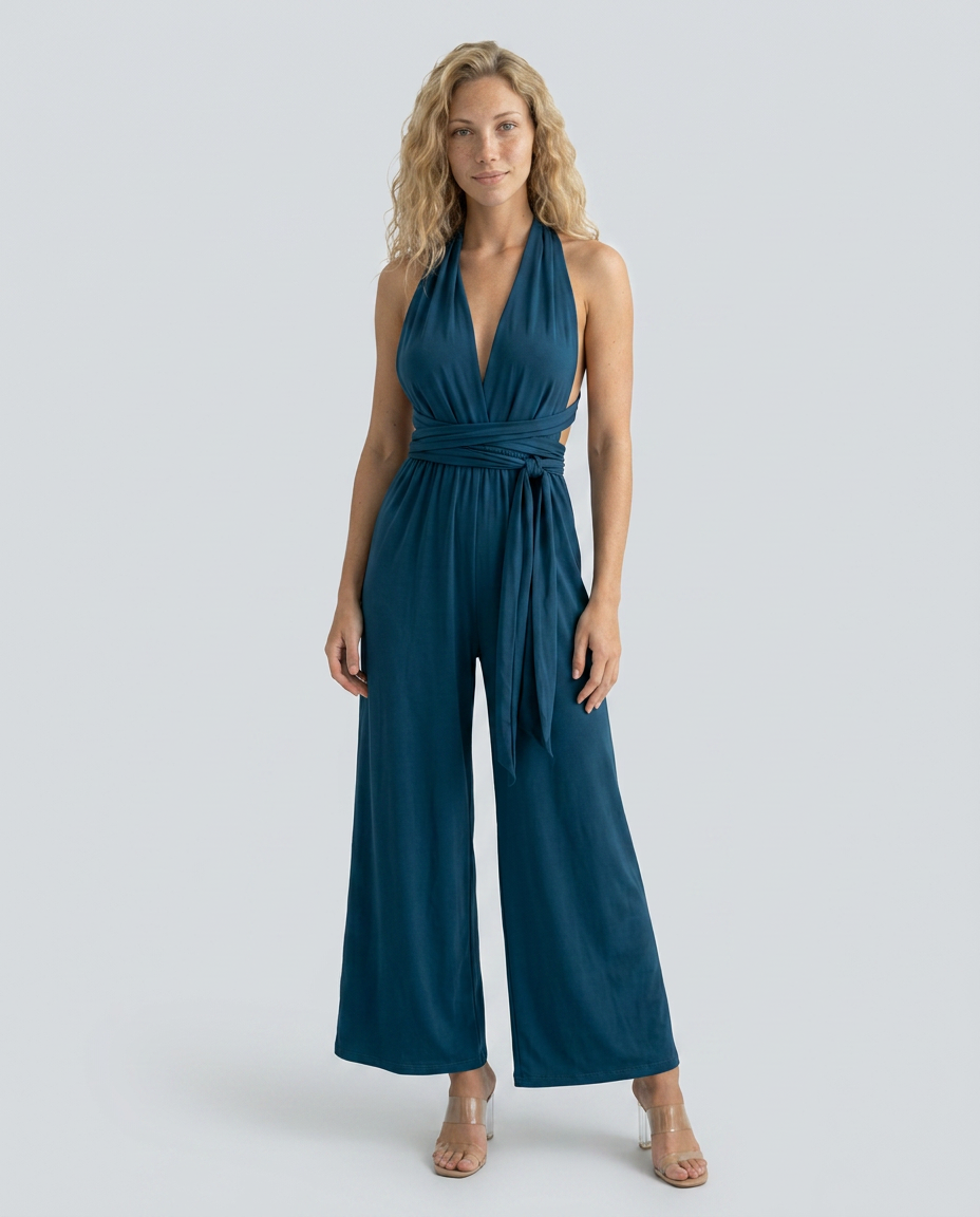 Cara | Halter Jumpsuit with Wide-Leg Pants