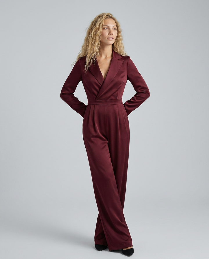 Ashlee | Long Sleeve Jumpsuit with Wide-Leg Pants