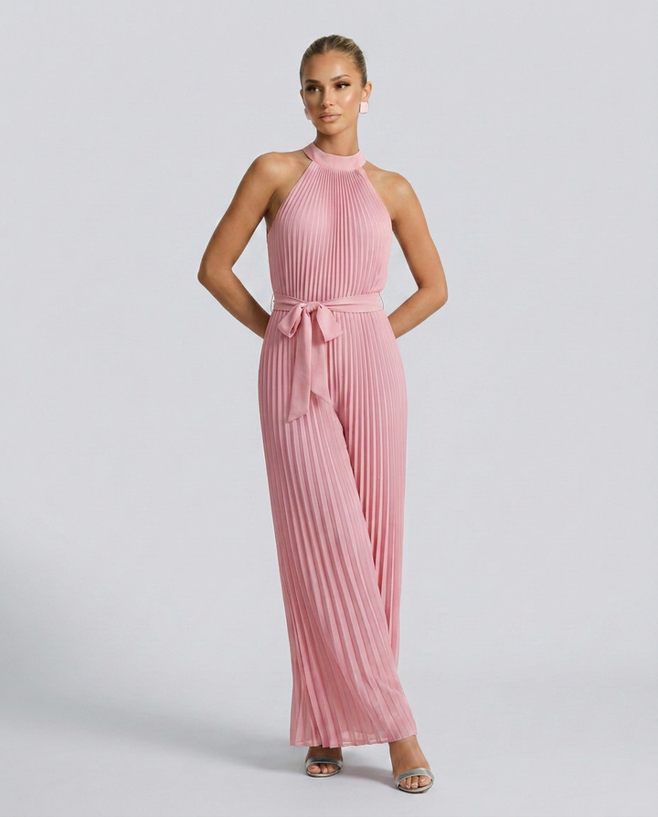 Alyce | Pleated Jumpsuit with Wide-Leg Pants