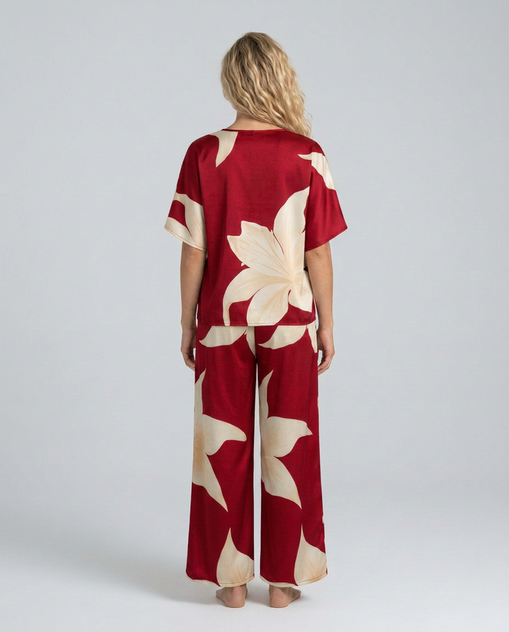 Darcy | Floral Print Jumpsuit with Wide-Leg Pants