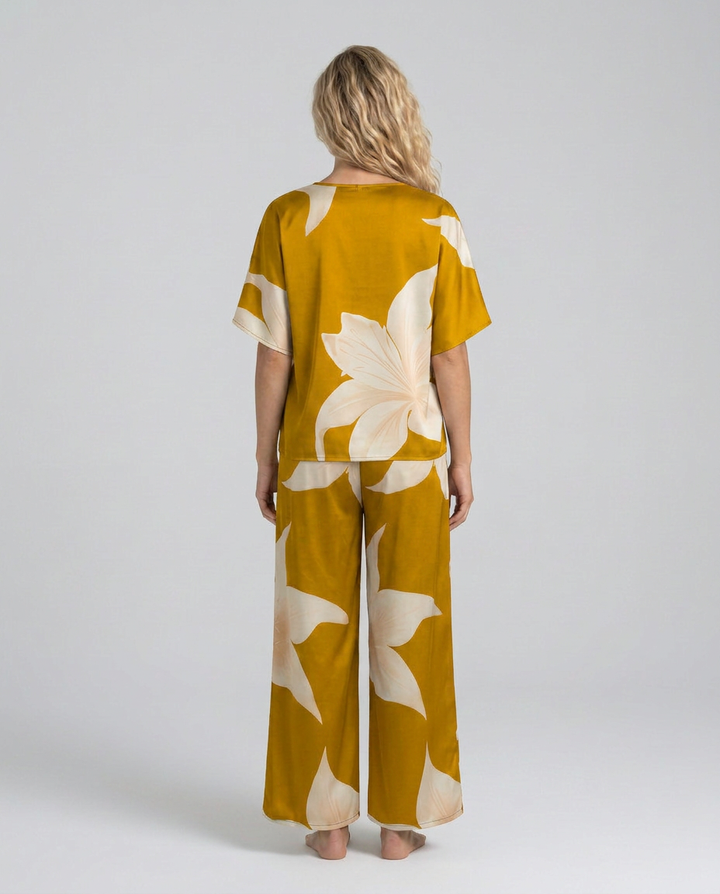 Darcy | Floral Print Jumpsuit with Wide-Leg Pants