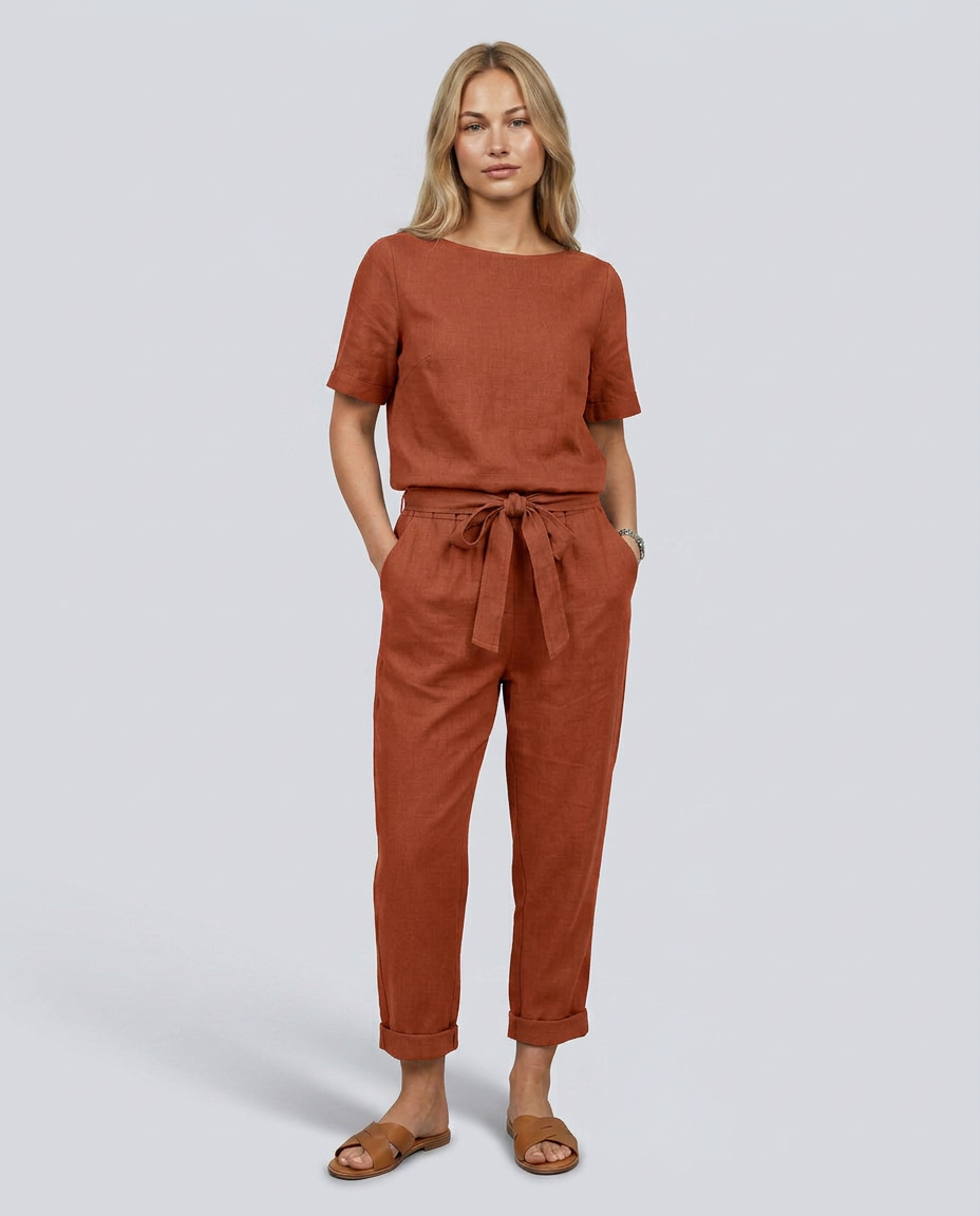 Mavis | Two-Piece Jumpsuit Set with Tapered Pants