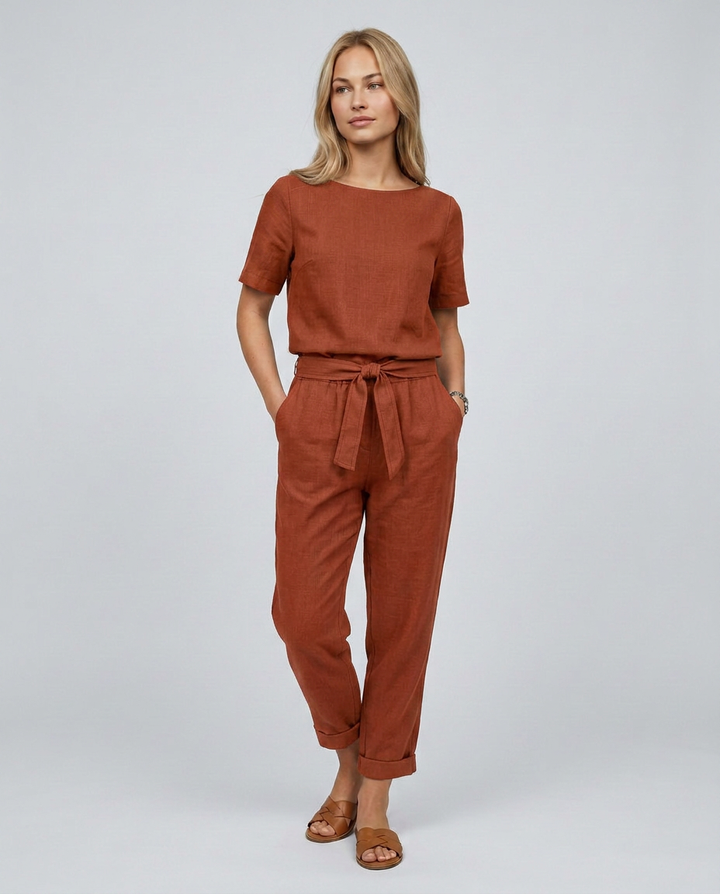 Mavis | Two-Piece Jumpsuit Set with Tapered Pants