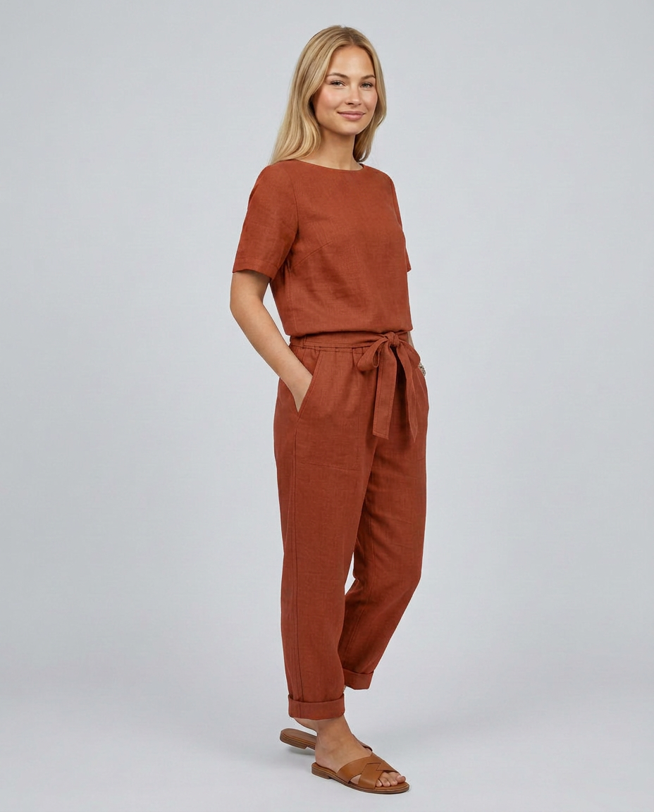 Mavis | Two-Piece Jumpsuit Set with Tapered Pants