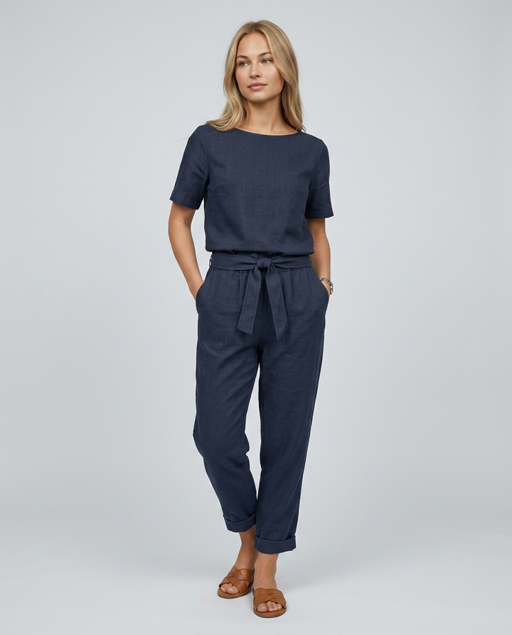 Mavis | Two-Piece Jumpsuit Set with Tapered Pants