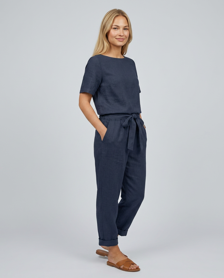 Mavis | Two-Piece Jumpsuit Set with Tapered Pants