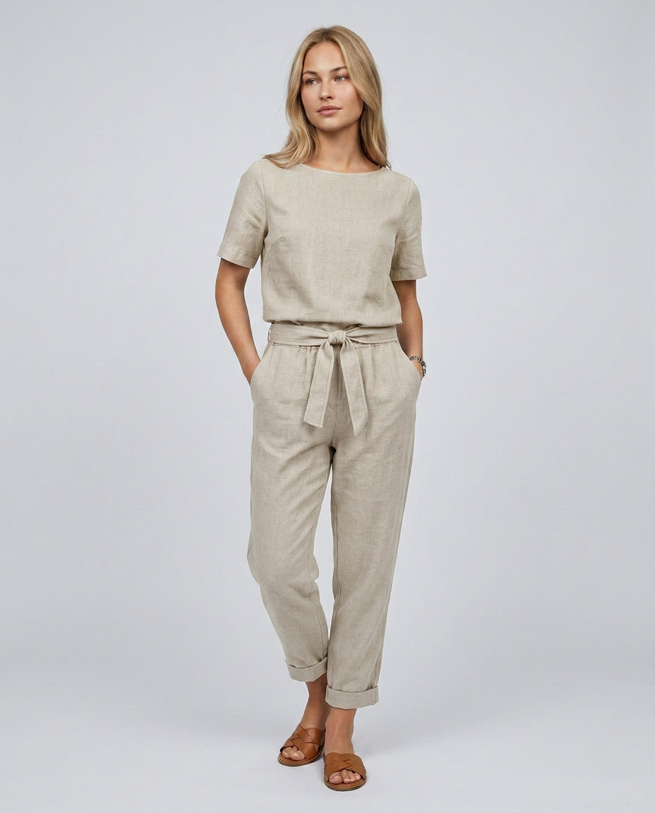 Mavis | Two-Piece Jumpsuit Set with Tapered Pants