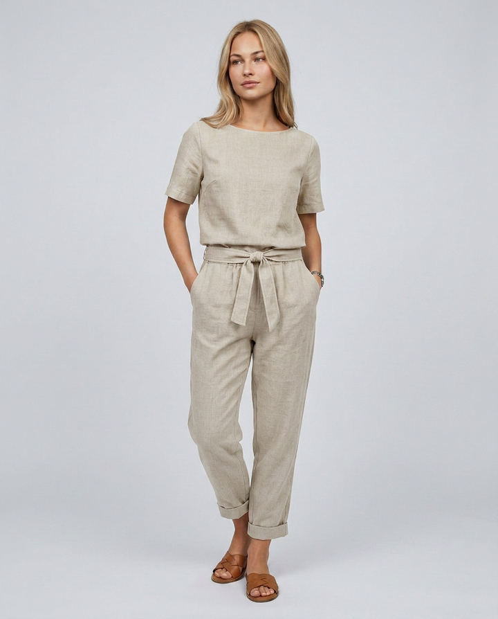 Mavis | Two-Piece Jumpsuit Set with Tapered Pants