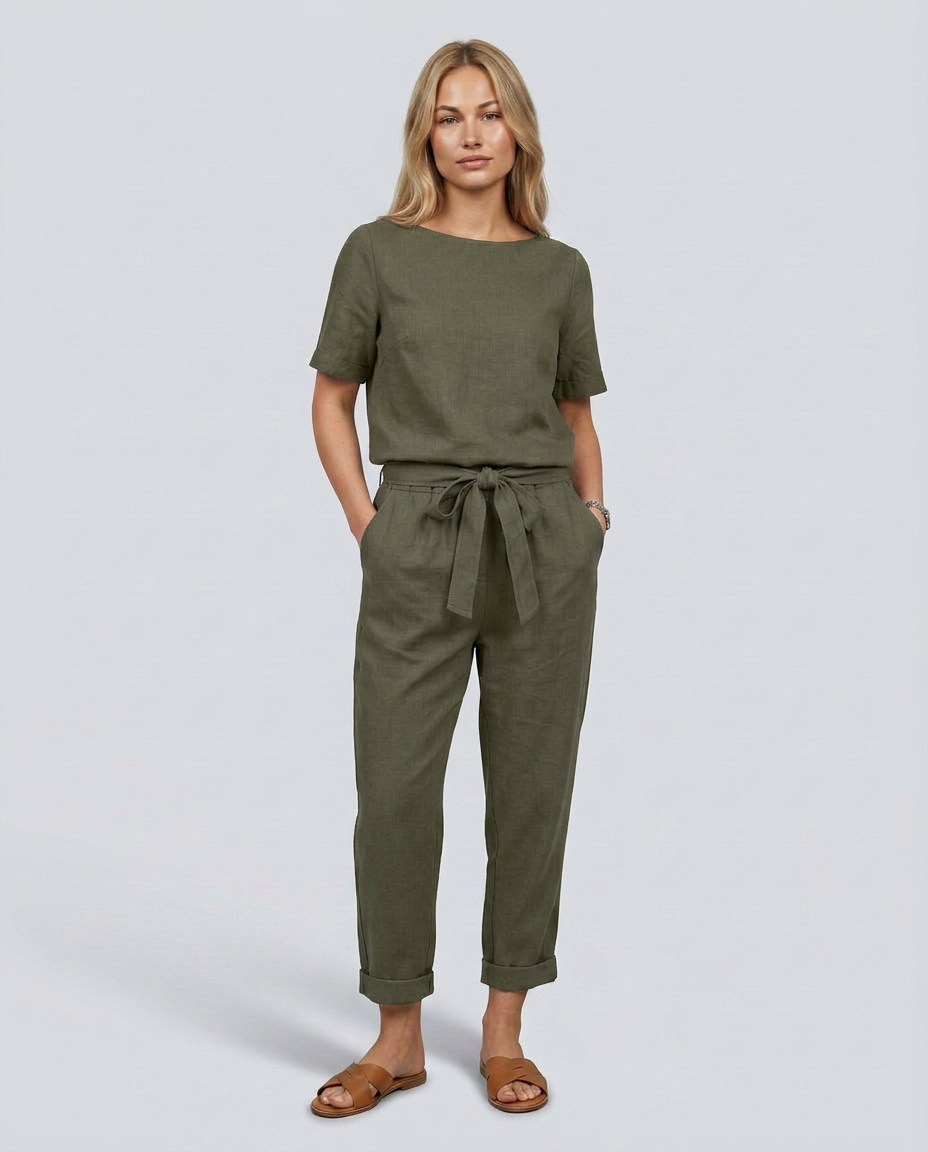 Mavis | Two-Piece Jumpsuit Set with Tapered Pants