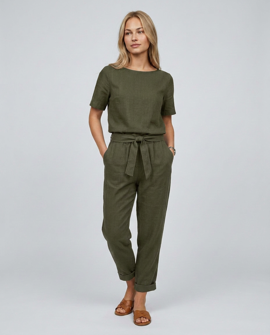 Mavis | Two-Piece Jumpsuit Set with Tapered Pants