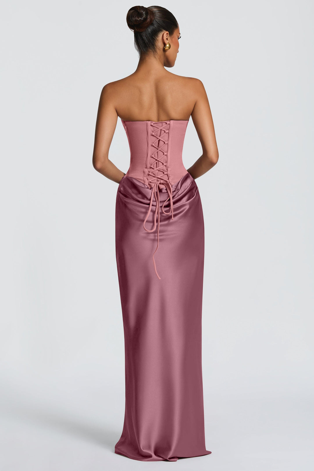 Selene | Satin-Look Tie-Up Maxi Dress
