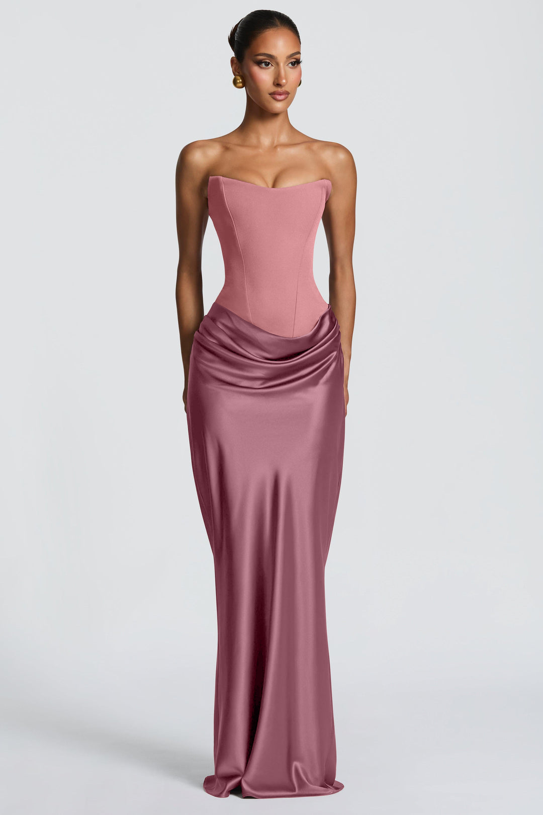 Seraphina | Satin Tie-Up Maxi Dress