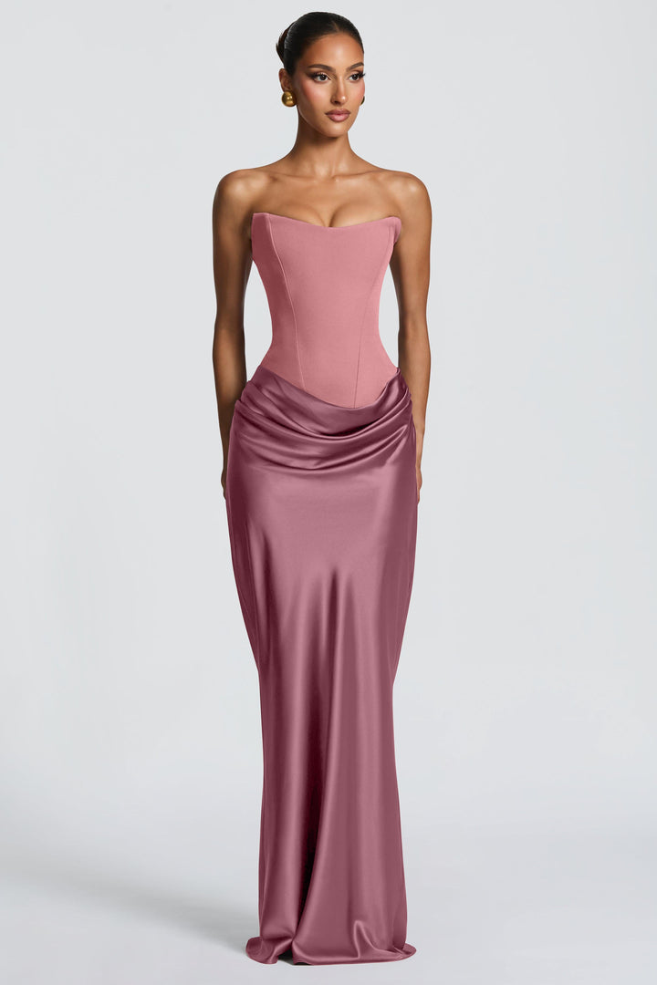 Selene | Satin-Look Tie-Up Maxi Dress