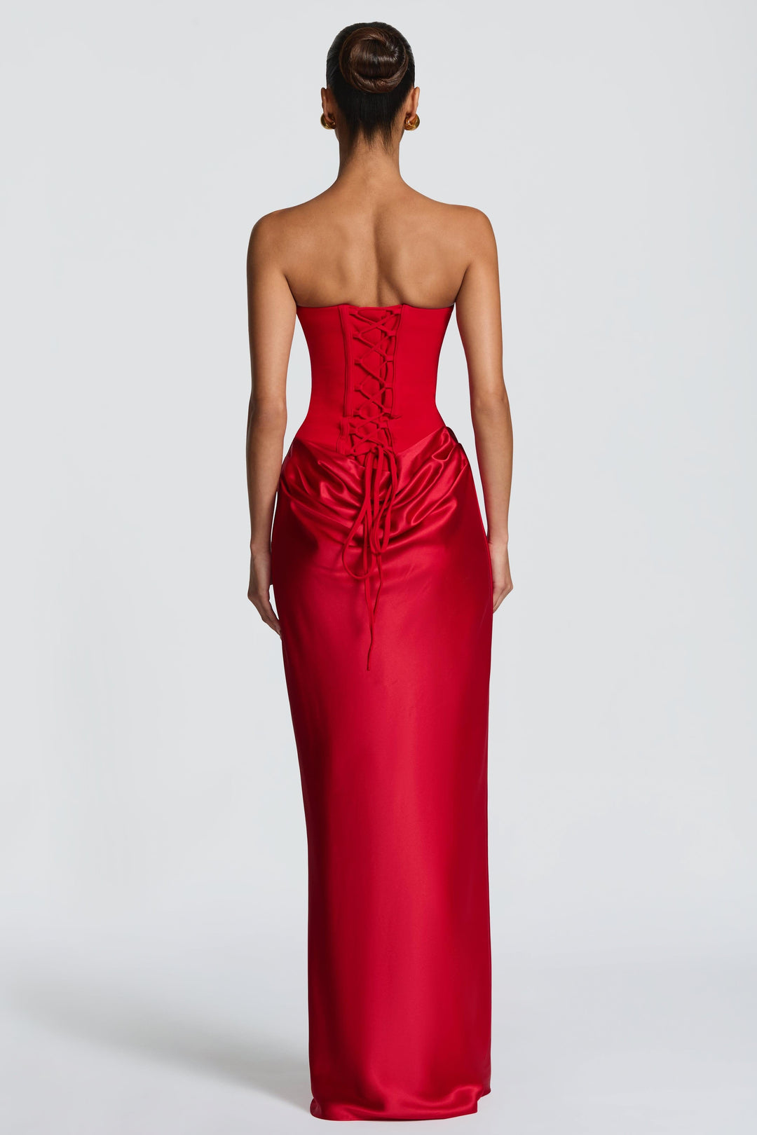 Selene | Satin-Look Tie-Up Maxi Dress