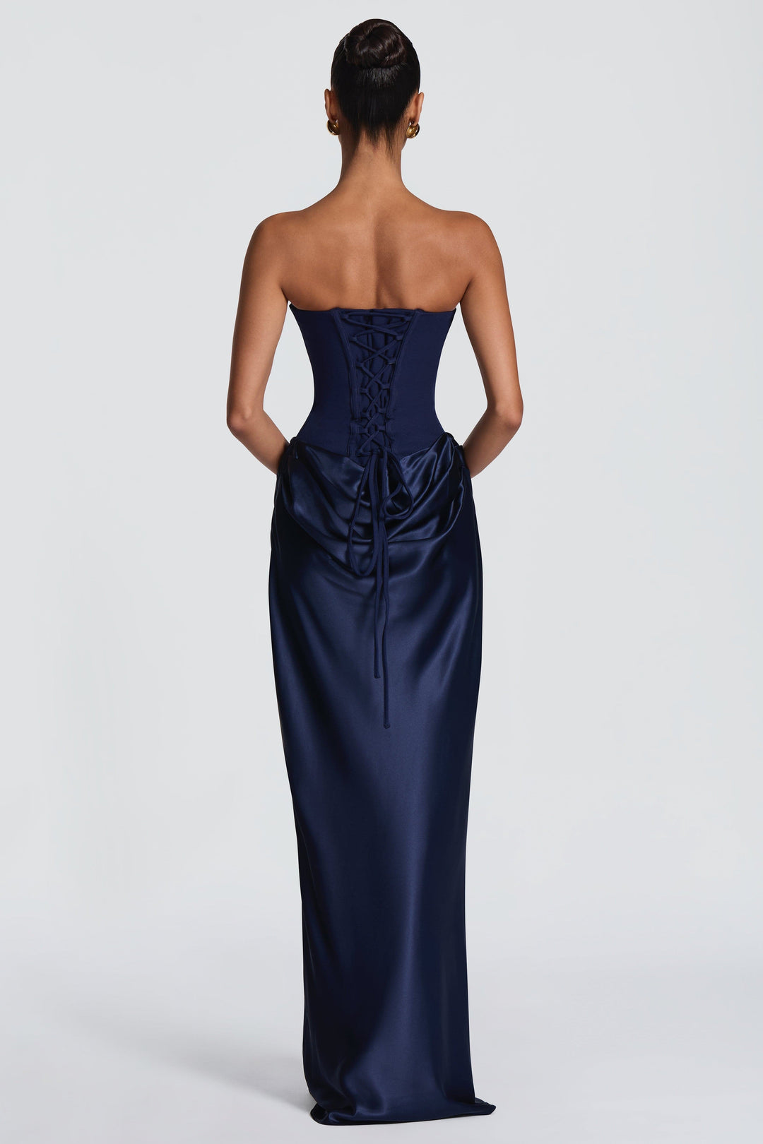 Selene | Satin-Look Tie-Up Maxi Dress
