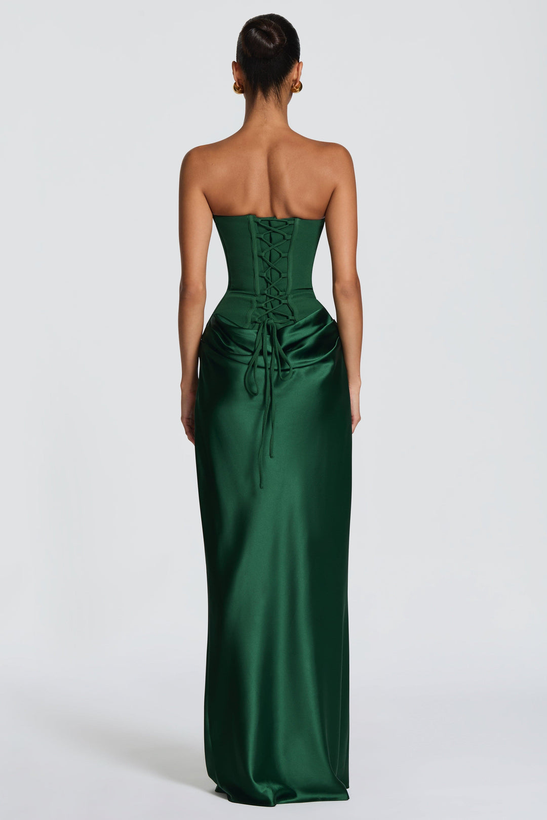 Seraphina | Satin Tie-Up Maxi Dress